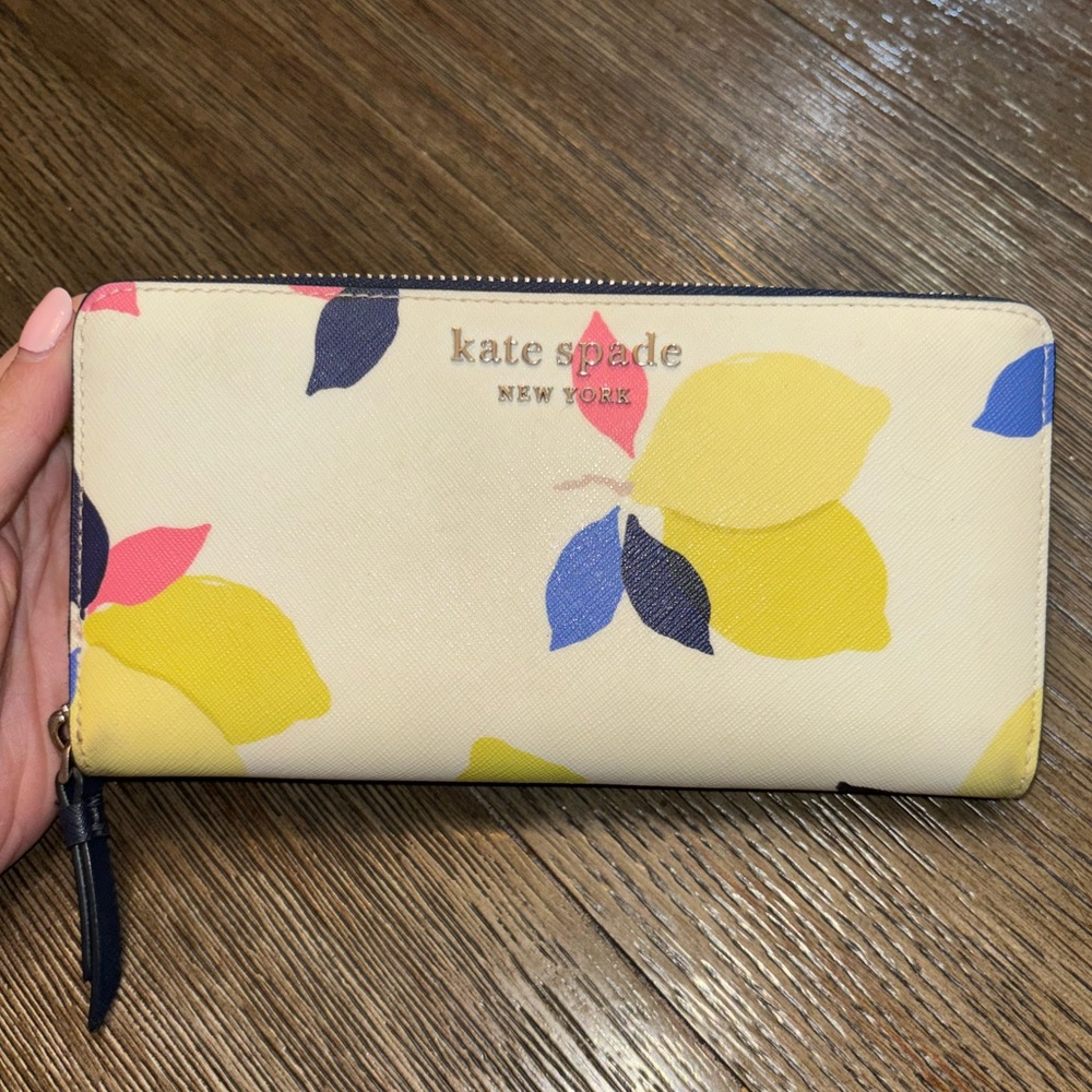 Kate Spade Lemon Zest Cameron Slim Bifold Wallet